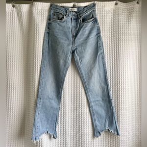 Zara Light Wash Ankle Jeans